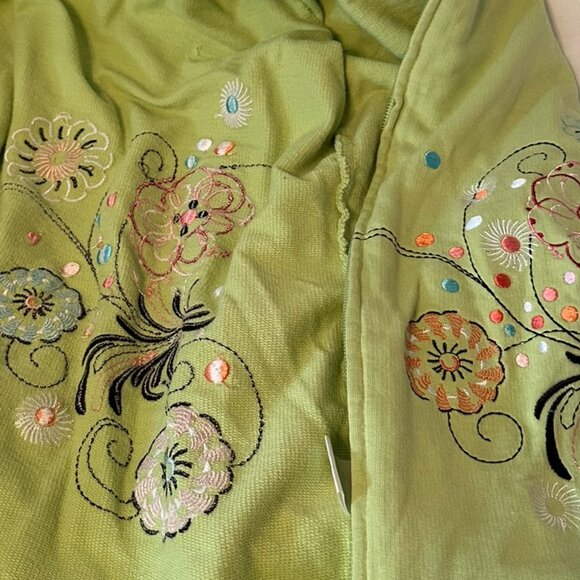 Christopher & Banks XL Embroidered Floral Hoodie Jacket - Picture 8 of 10
